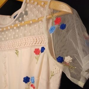 Modcloth Dress with Floral Embroidery and Beading Size XS NWOT